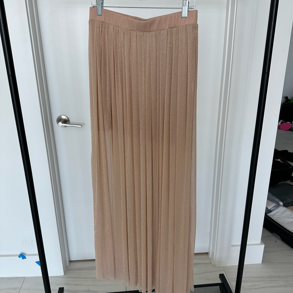 NWNT | Kimchi Blue Maxi Skirt | Champagne Gold | L